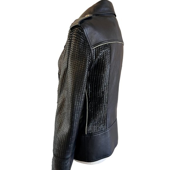Roberto Cavalli Black Moto Leather Jacket - Picture 5 of 8